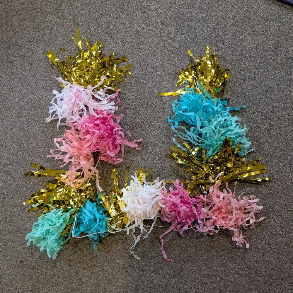 Target Spritz Tassel Garland Multicolor Rainbow Gold Party Decor